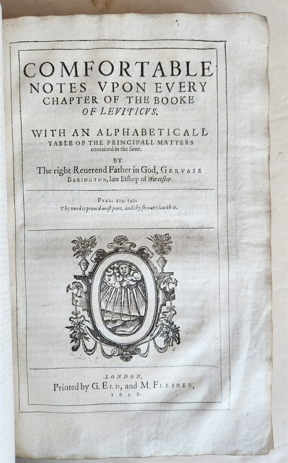 1622 THE WORKES of the RIGHT REVEREND FATHER in GOD BABINGTON antique in ENGLISH