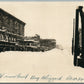 PITTSFIELD MA 1915 WINTER STORM STREET SCENE ANTIQUE REAL PHOTO POSTCARD RPPC