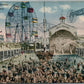 CONEY ISLAND NY FUNNY PLACE WORLD'S LARGEST POOL ANTIQUE POSTCARD