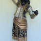 BLACKAMOOR WOODEN STATUE figurine candleholder ANTIQUE 45" VENETIAN BOY