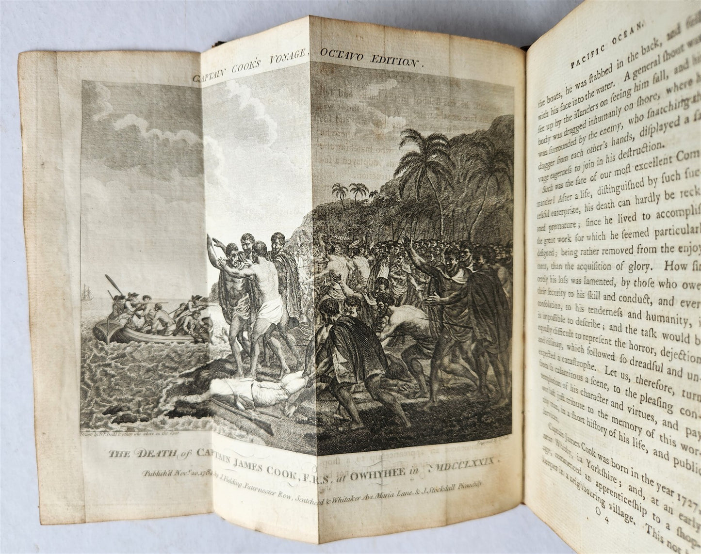 1784 TRAVELS of CAPTAIN JAMES COOK 4 VOLUMES ILLUSTRATED SET antique in ENGLISH