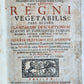 1696 PLANTARUM REGNI VEGETABILIS antique VELLUM VEGETABLE KINGDOM PLANTS