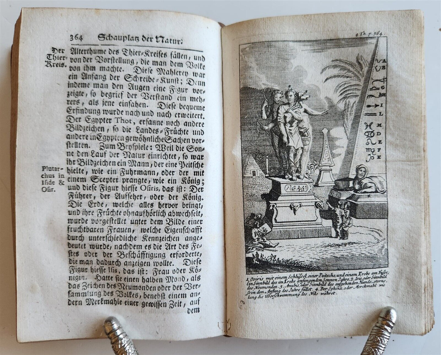 1753 Spectacle of nature by PLUCHE antique ILLUSTRATED in GERMAN