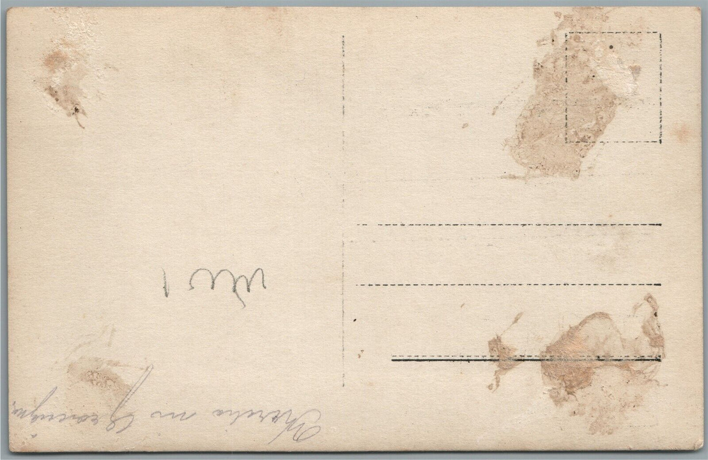 WWI ERA DESTROYED BUILDING ANTIQUE REAL PHOTO POSTCARD RPPC