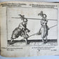 1664 ILLUSTRATED MILITARY WORK on TECHNIQUES for HANDLING MUSKET & PIKE antique