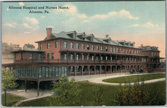 ALTOONA PA HOSPITAL AND NURSES HOME ANTIQUE POSTCARD