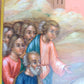 RUSSIAN ICON ENTRANCE of JESUS INTO JERUSALEM antique 19th century HAND PAINTED