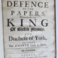 1686 DEFENCE of PAPERS WRITTEN by LATE KING by JOHN DRYDEN antique in ENGLISH