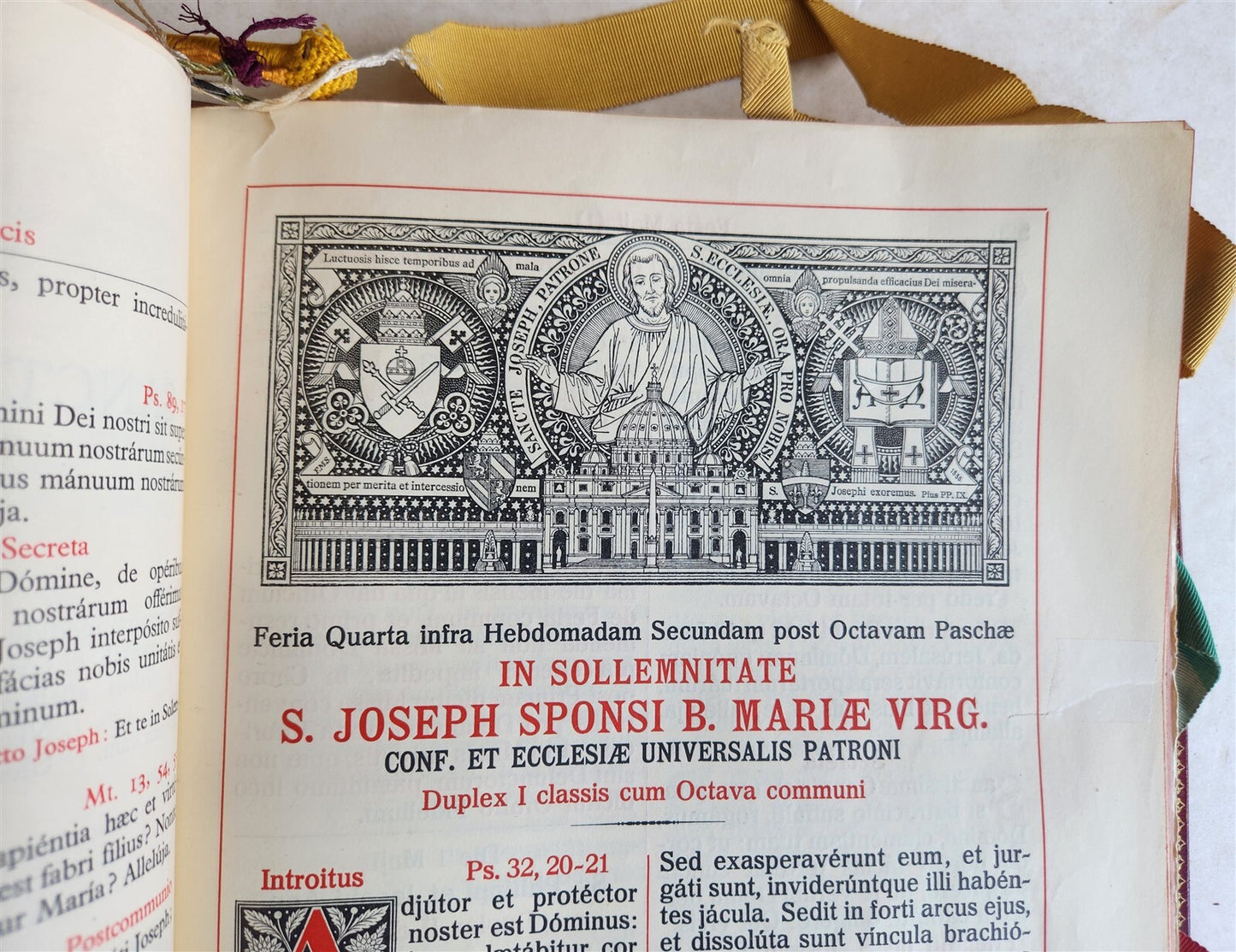 1929 MISSALE ROMANUM antique MASSIVE FOLIO FINE LEATHER BINDING