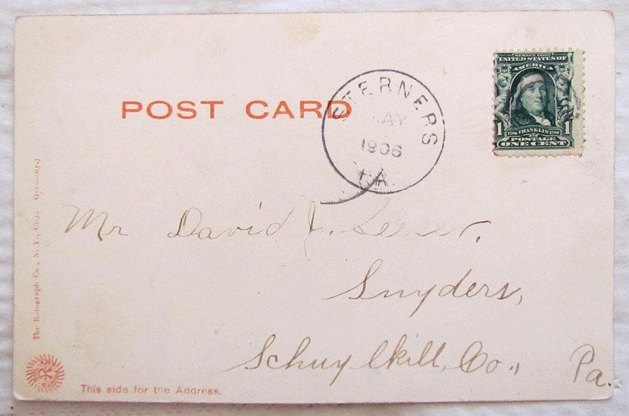 EASTON PA 1906 ANTIQUE POSTCARD DELAWARE RIVER BRIDGE