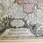 1720s MAP of GERMANY SWABIA by J.B.HOMANN antique AUTHENTIC hand colored