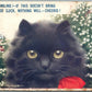 BLACK CAT GOOD LUCK ARTIST SIGNED ANTIQUE POSTCARD
