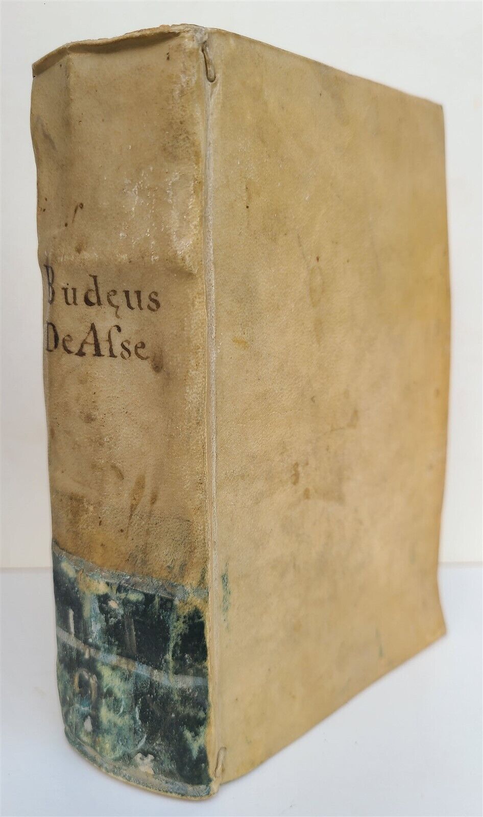 1542 Guillaume Bude De asse et partibus eius antique VELLUM BINDING 16th CENTURY