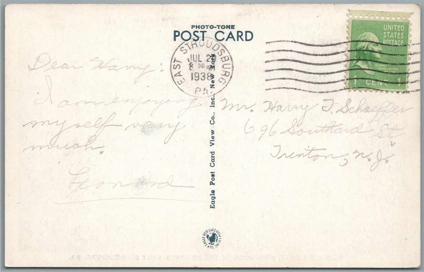 EAST STROUDSBURG PA SWIMMING HOLE PINESBOOK in POCONOS ANTIQUE POSTCARD