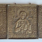 19h CENTURY RUSSIAN ORTHODOX BRONZE ICON TRIPTYCH antique DEISIS VERY LARGE!