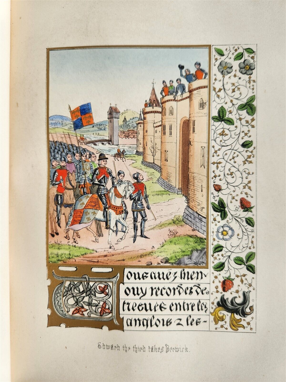 1868 FROISSART CHRONICLES of ENGLAND FRANCE SPAIN 2 VOLUMES antique ILLUSTRATED