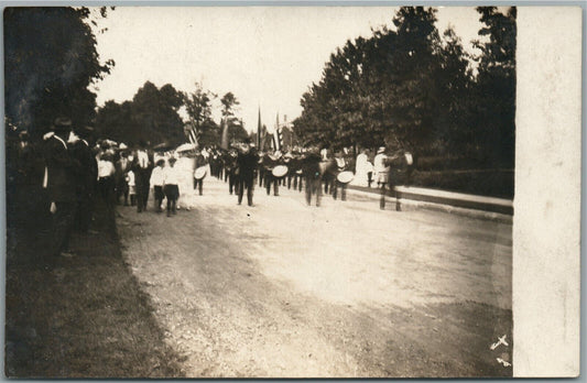 CLEVELAND OH PATRIOTIC PARADE ANTIQUE REAL PHOTO POSTCARD RPPC