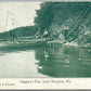 LAKE WAUBESA WI TAGGART'S PIER ANTIQUE POSTCARD