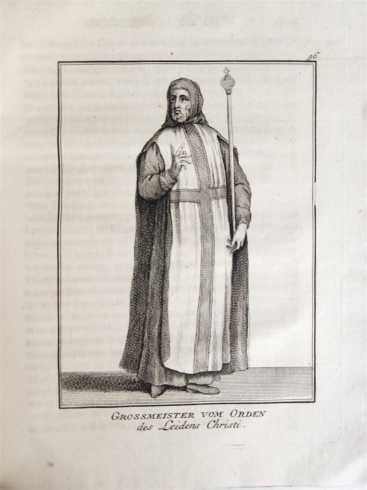 1756 ILLUSTRATED COSTUME HISTORY of MONKS & KNIGHTS for both sexes antique