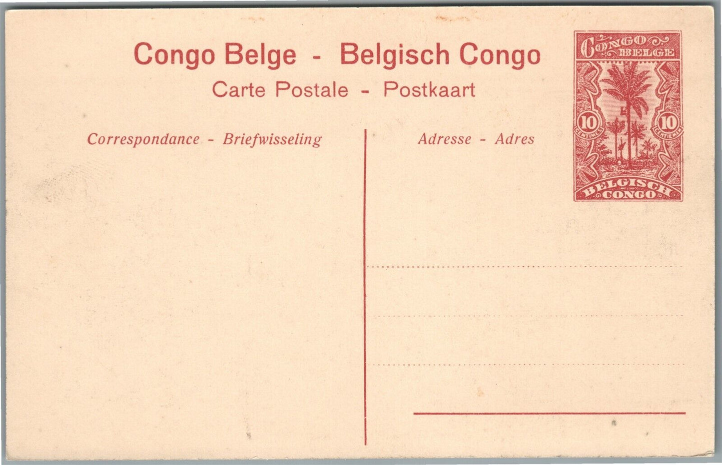 BELGIAN CONGO BOMA ANTIQUE POSTCARD