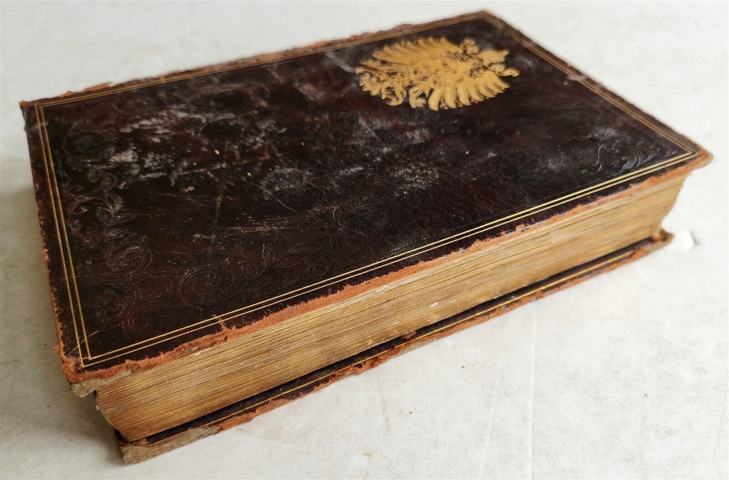 1913 BOOK SHAPE BOX SAFE CONTAINER GERMAN CLASSICS antique GOETHE