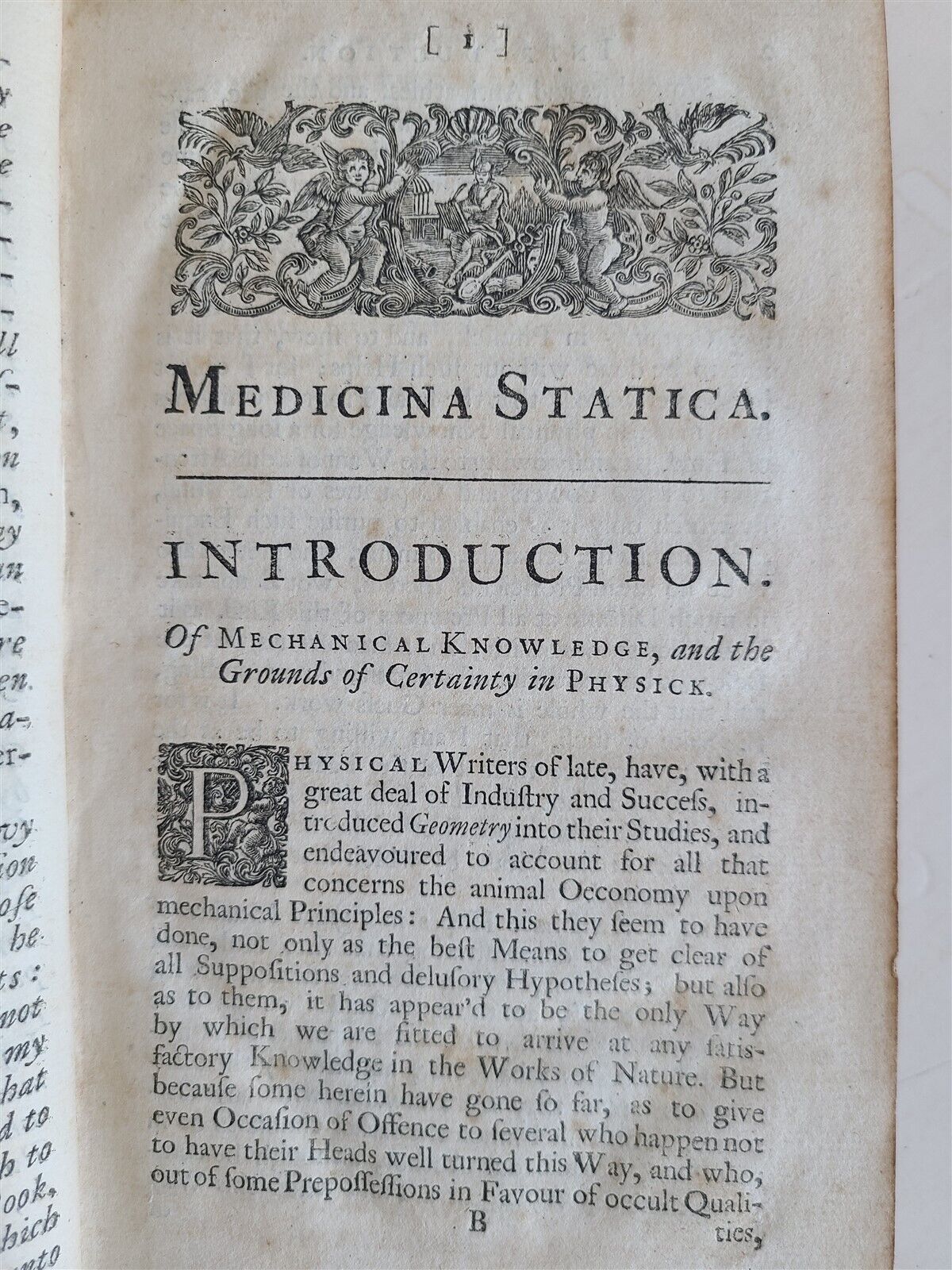 1728 MEDICINA STATICA aphorisms of Sanctorius by John Quincy antique in ENGLISH