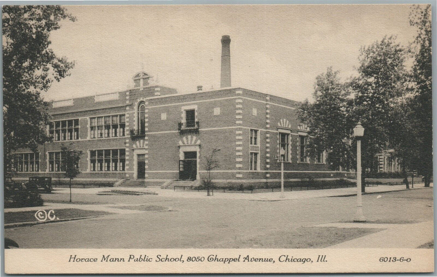 CHICAGO IL HORACE MANN SCHOOL ANTIQUE POSTCARD