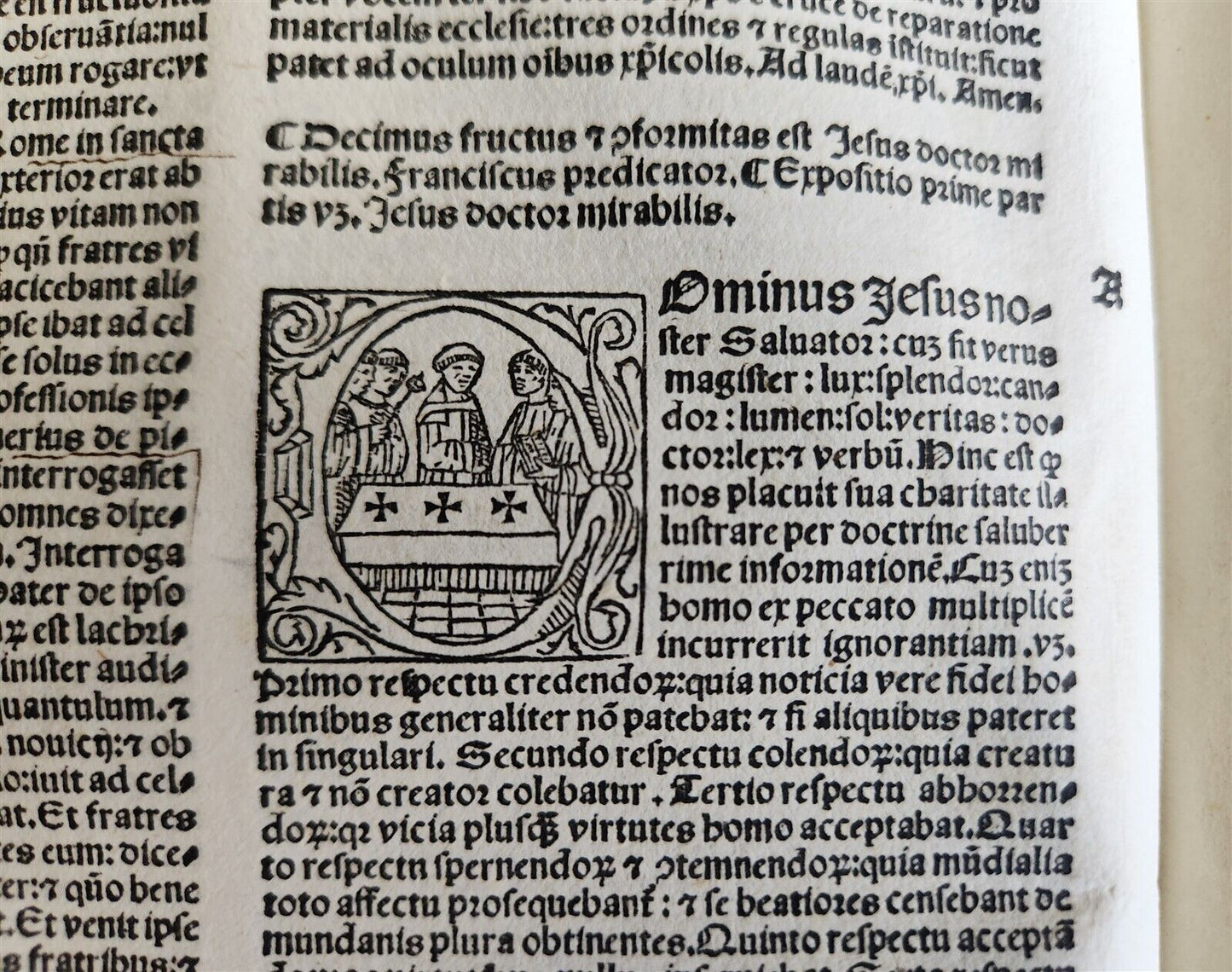 1513 POST-INCUNABULA HISTORY of FRANCISCANS ORDER antique Vellum Bound RARE