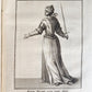 1756 ILLUSTRATED COSTUME HISTORY of MONKS & KNIGHTS for both sexes antique