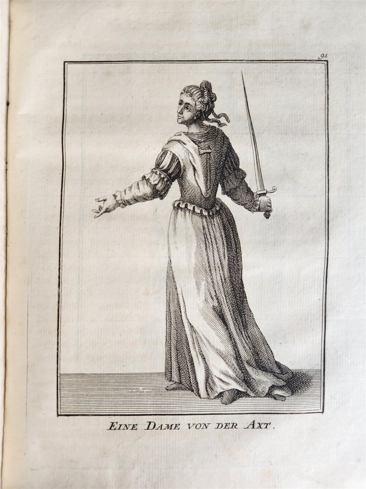 1756 ILLUSTRATED COSTUME HISTORY of MONKS & KNIGHTS for both sexes antique