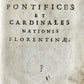 1706 FLORENTINE POPES & CARDINALS HISTORY in LATIN antique vellum binding