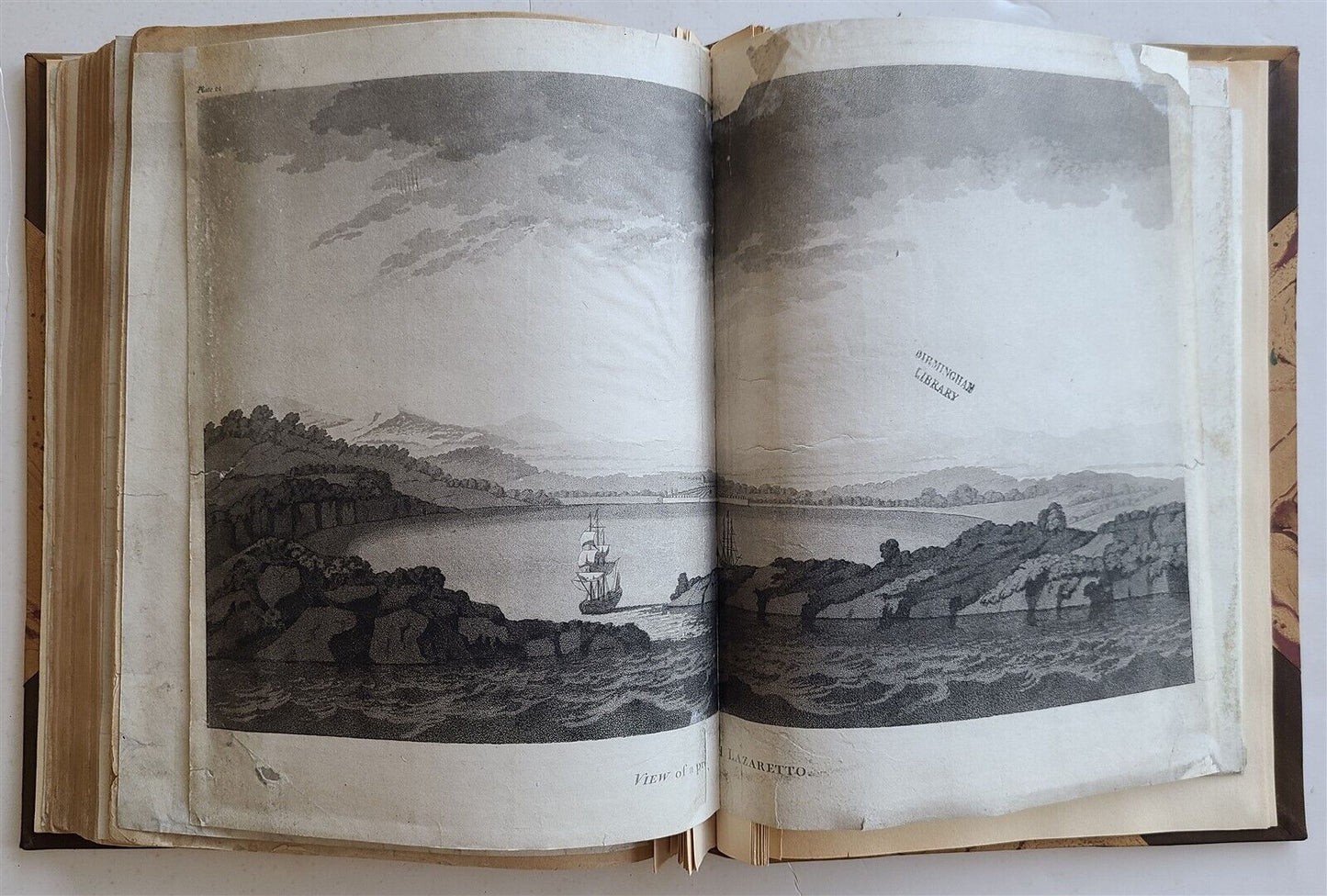 1789 AN ACCOUNT OF PRINCIPAL LAZARETTOS in EUROPE antique