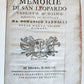 1755 MEMORIE DI SAN LEOPARDO da DOMENICO PANNELLI antique VELLUM BINDING