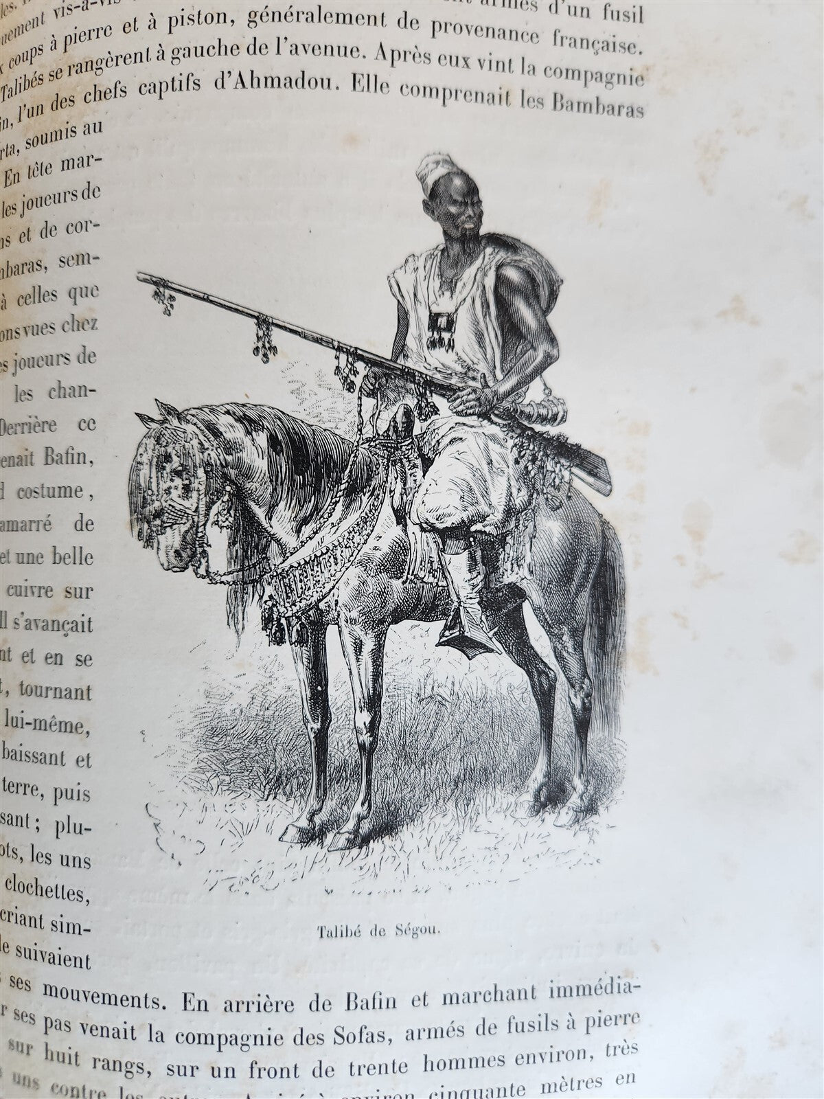 1885 AFRICA EXPLORATION VOYAGE SOUDAN FRANCAIS Haut-Niger antique ILLUSTRATED