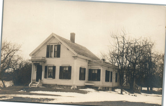 PLAINVILLE MA HARRIET BLAKE'S HOUSE ANTIQUE REAL PHOTO POSTCARD RPPC
