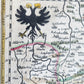 1640 BOHEMIA CZECHIA MAP by WILLEM BLAEU antique AUTHENTIC hand colored