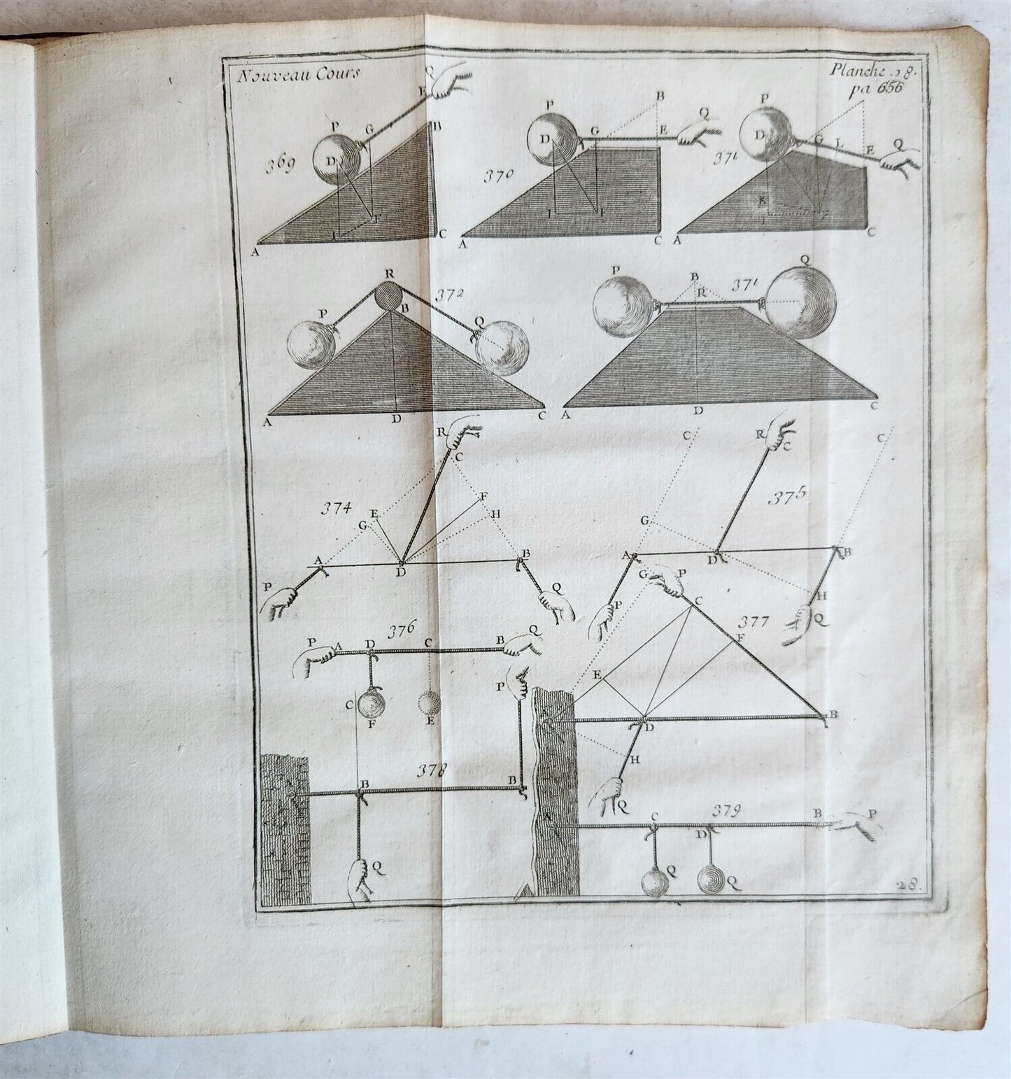 1757 ILLUSTRATED APPLIED MATHEMATICS for ARTILLERY CADETS & ENGINEERS antique