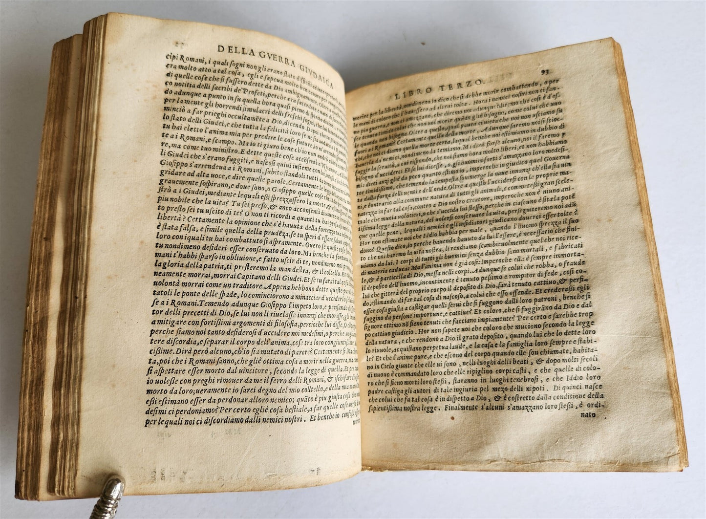 1574 JEWISH WARS by JOSEPHUS FLAVIUS in ITALIAN antique 16th CENTURY