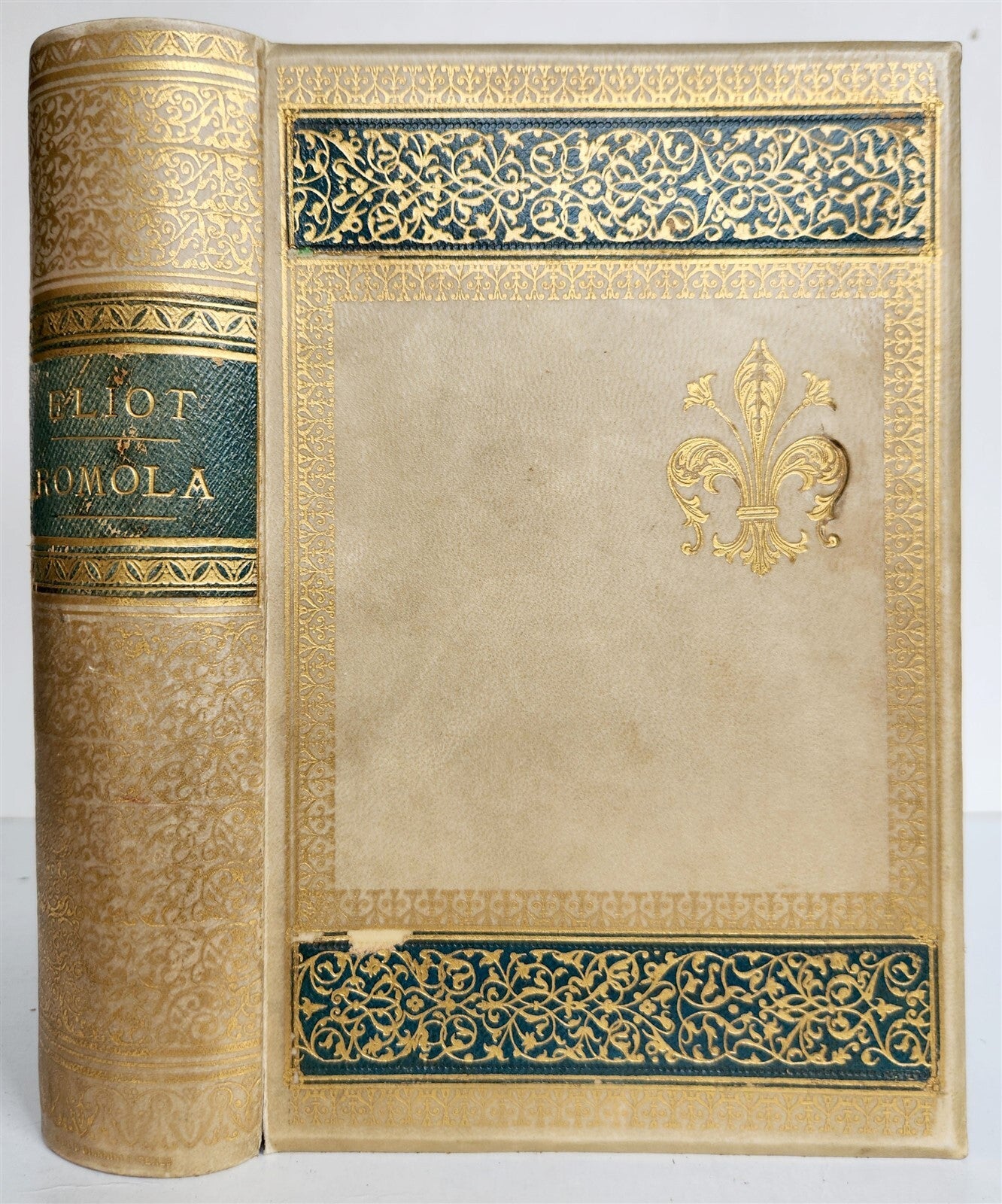 1863 ROMOLA by GEORGE ELIOT antique ILLUSTRATED w/ TIPPED IN PHOTOS