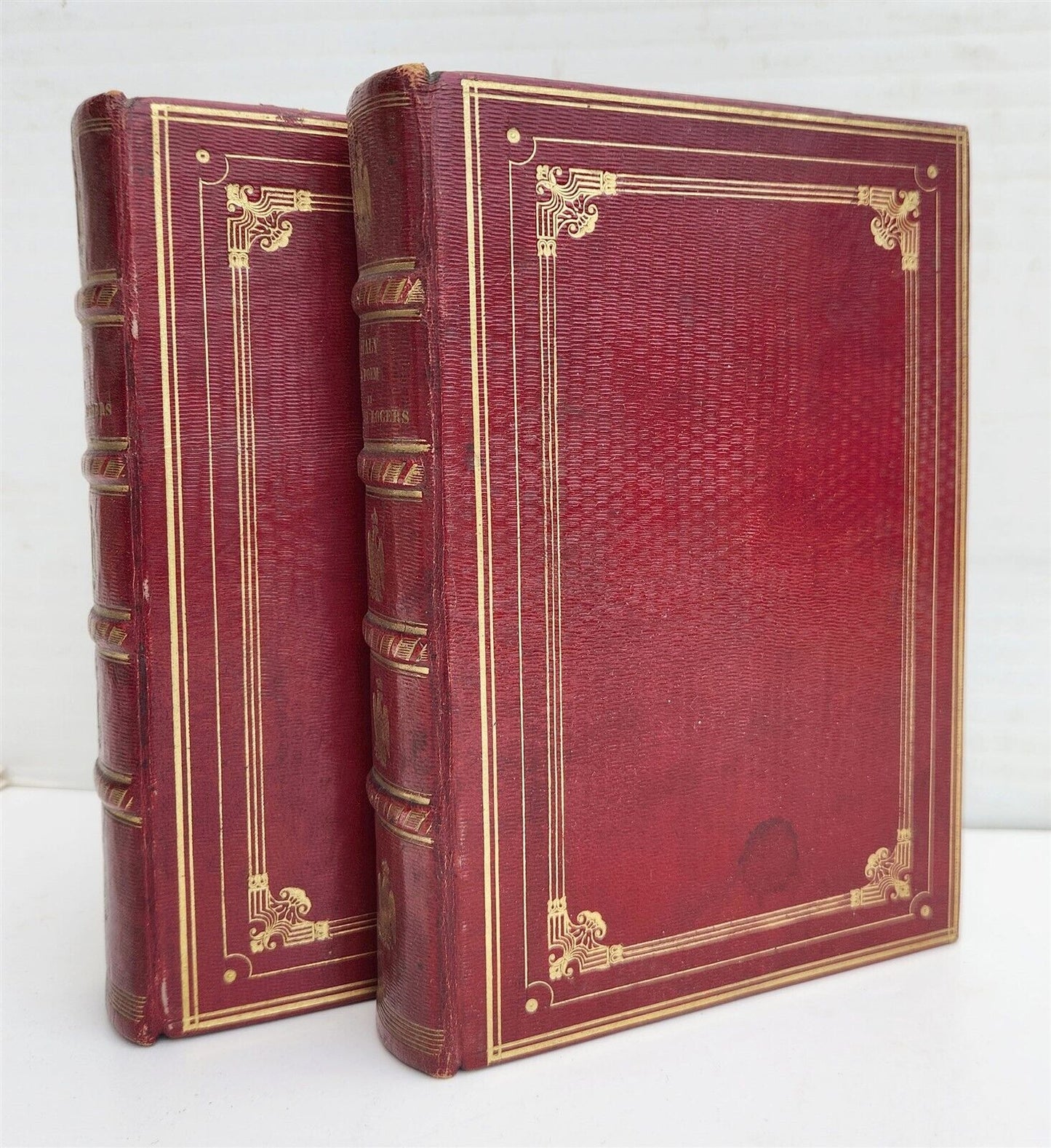 1834 POEMS of SAMUEL ROGERS antique 2 VOLS DECORATIVE BINDING poetry ILLUSTRATED