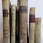 1754-1761 18th CENTURY BINDINGS - LOT of 5 VELLUM BOUND BOOKS antique