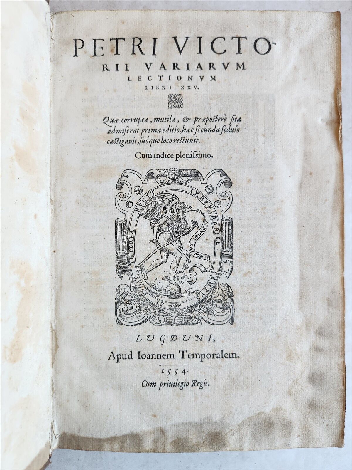 1554 VICTORII PETRI VARIARUM LECTIONUM antique 16th CENTURY