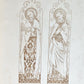 1867 ILLUSTRATIONS of the ROOD SCREEN in RANWORTH antique ILLUSTRATED FOLIO