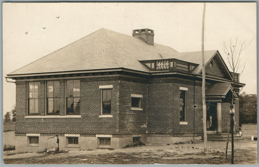 PROSPECT HEIGHTS NJ ALFRED REED SCHOOL ANTIQUE REAL PHOTO POSTCARD RPPC