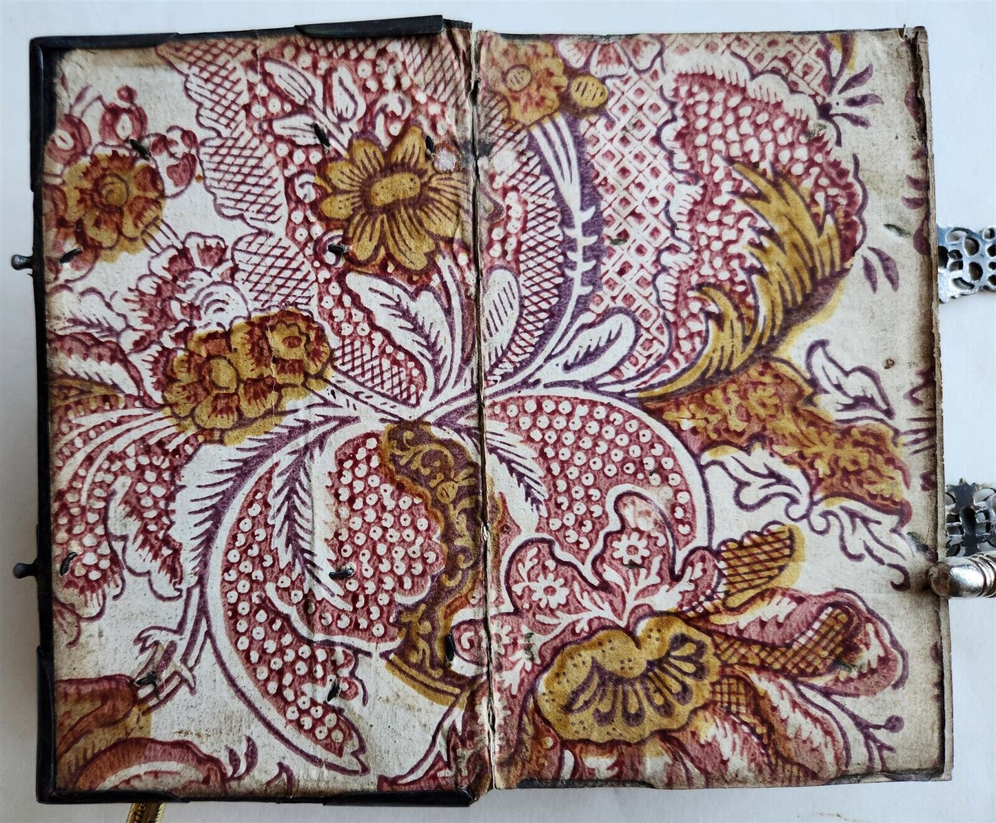 1754 GERMAN DEVOTIONAL BOOK antique BINDING w/ STUNNING SILVER FITTINGS