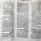 TORAH SCROLL LARGE FRAGMENT MANUSCRIPT on VELLUM antique BIBLE w/ MANTLE