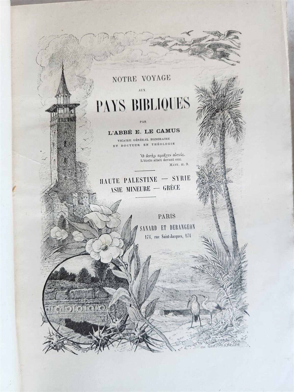 1889 NOTRE VOYAGE AUX PAYS BIBLIQUES 2v antique ASIA MINOR SYRIA EGYPT PALESTINE