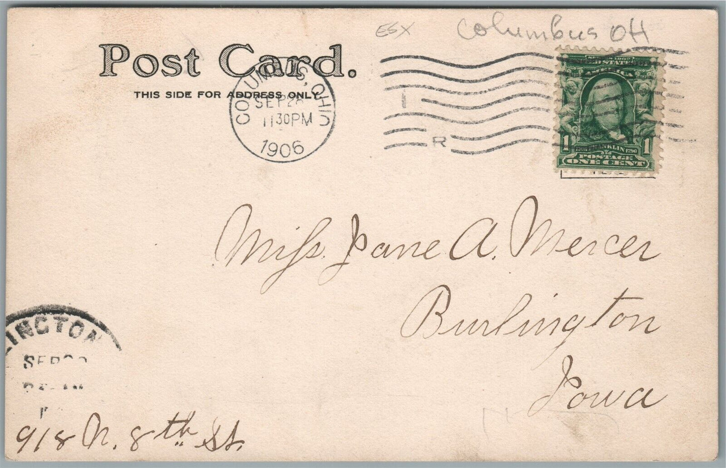 COLUMBUS OH McKINLEY MEMORIAL ANTIQUE REAL PHOTO POSTCARD RPPC