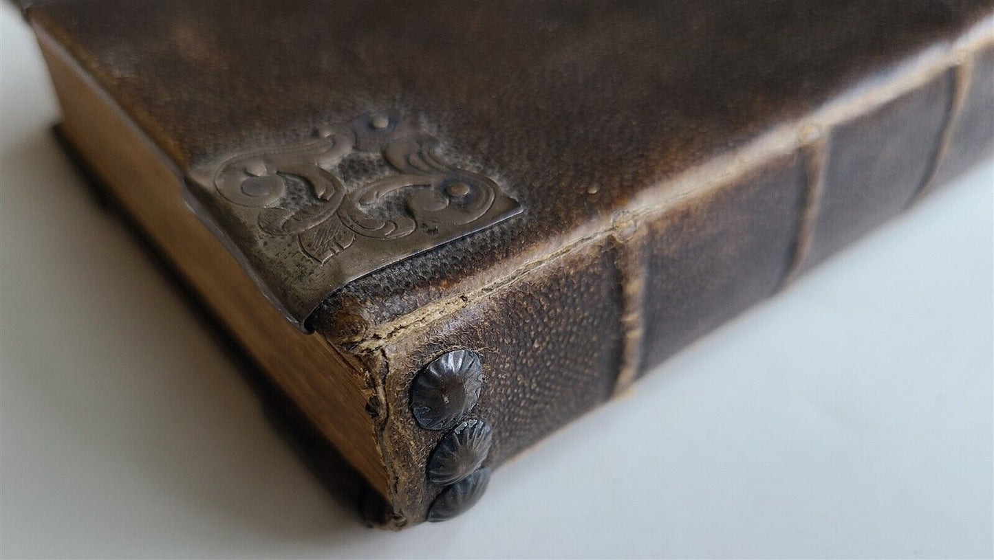 1769 PSALMS of DAVID antique STUNNING BINDING w/ SILVER FITTINGS & CLASPS Bible