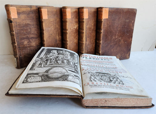 1693 TERTULLIAN antique 6 VOLUMES in LATIN 17th CENTURY